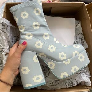DAISY STREET Chunky printed heeled boots